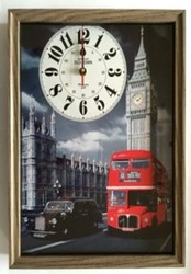 Часы настенные "Прогулки по Лондону" 33*43см (уп.1/12шт.)