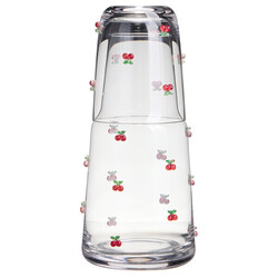 ГРАФИН С КРЫШКОЙ-СТАКАНОМ "FRUITY CHERRY" 890/330 МЛ