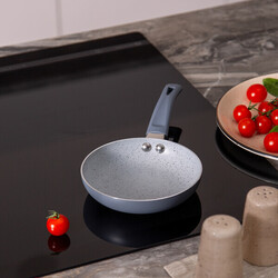 СКОВОРОДА ПОРЦ. AGNESS "BLACK MARBLE" С АНТ.МРАМ. ПОКР. 14*3 СМ БЕЗ УП.(КОР=24ШТ.)