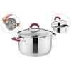 КАСТРЮЛЯ AGNESS "PROFI HOME" СО СТЕКЛЯННОЙ КРЫШКОЙ, 5,0Л 24X13.5 СМ