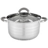 КАСТРЮЛЯ AGNESS "CLASSIC" СО СТЕКЛЯННОЙ КРЫШКОЙ 4,3 Л. 22X12,5 СМ