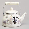 ЧАЙНИК AGNESS ЭМАЛИРОВАННЫЙ СЕРИЯ "LAVENDER CATS", 2,6 Л